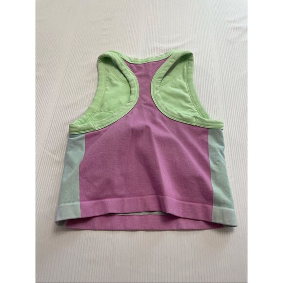 Cream Yoga Workout Tank Top Biker Short 2 Pc Set Size Small - Picture 6 of 14